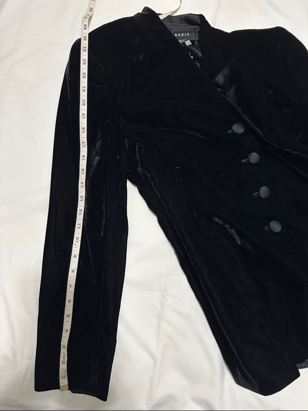 Akris Black Velvet Tailored Blazer - Picture 14 of 14